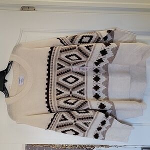 Cream, Brown, and Tan Sweater